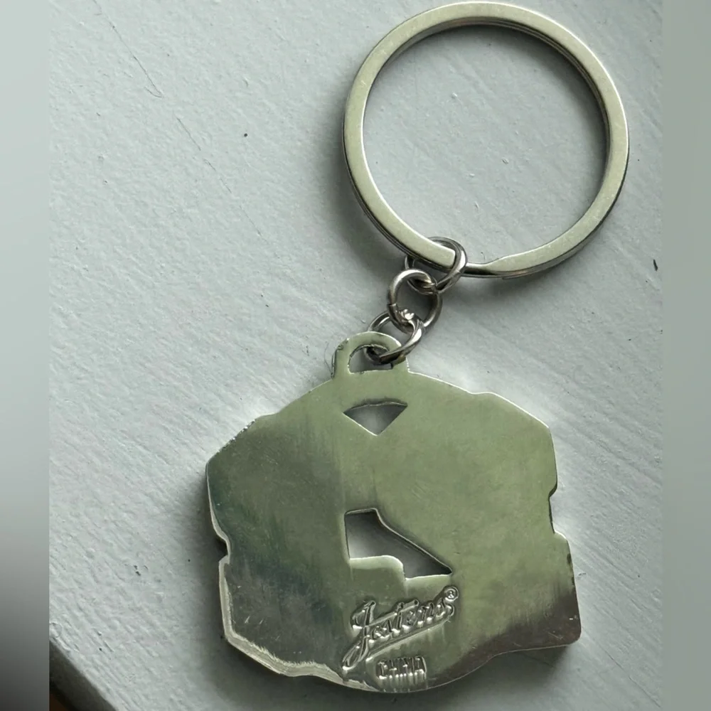 Silver and Black Keychain